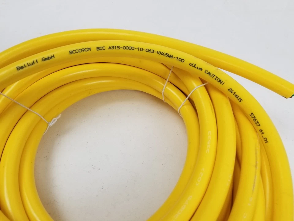 Juego de cables Balluff BCC09CM amarillo 5 pines 7/8" hembra 10 m 16 AWG NUEVO Foto 4 de 4