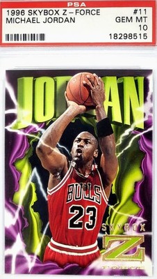 📈 PSA 10 MICHAEL JORDAN 📈 1996-97 SKYBOX Z-FORCE #11 BULLS