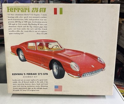 STARTED vintage 1:12 RENWAL model sports car kit FERRARI 275 GTB #127:998