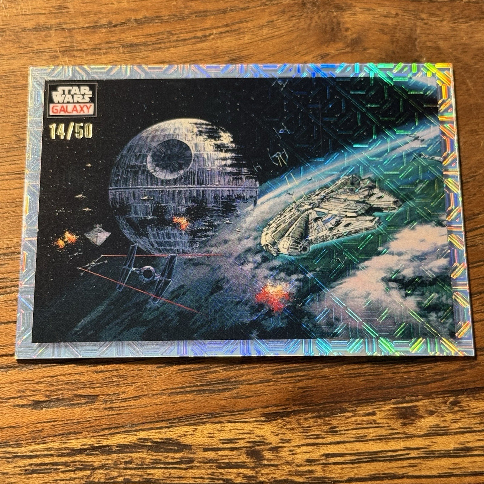 Battle of Endor 2023 Topps Star Wars Galaxy Chrome MOJO 14/50 Refractor #86 NM