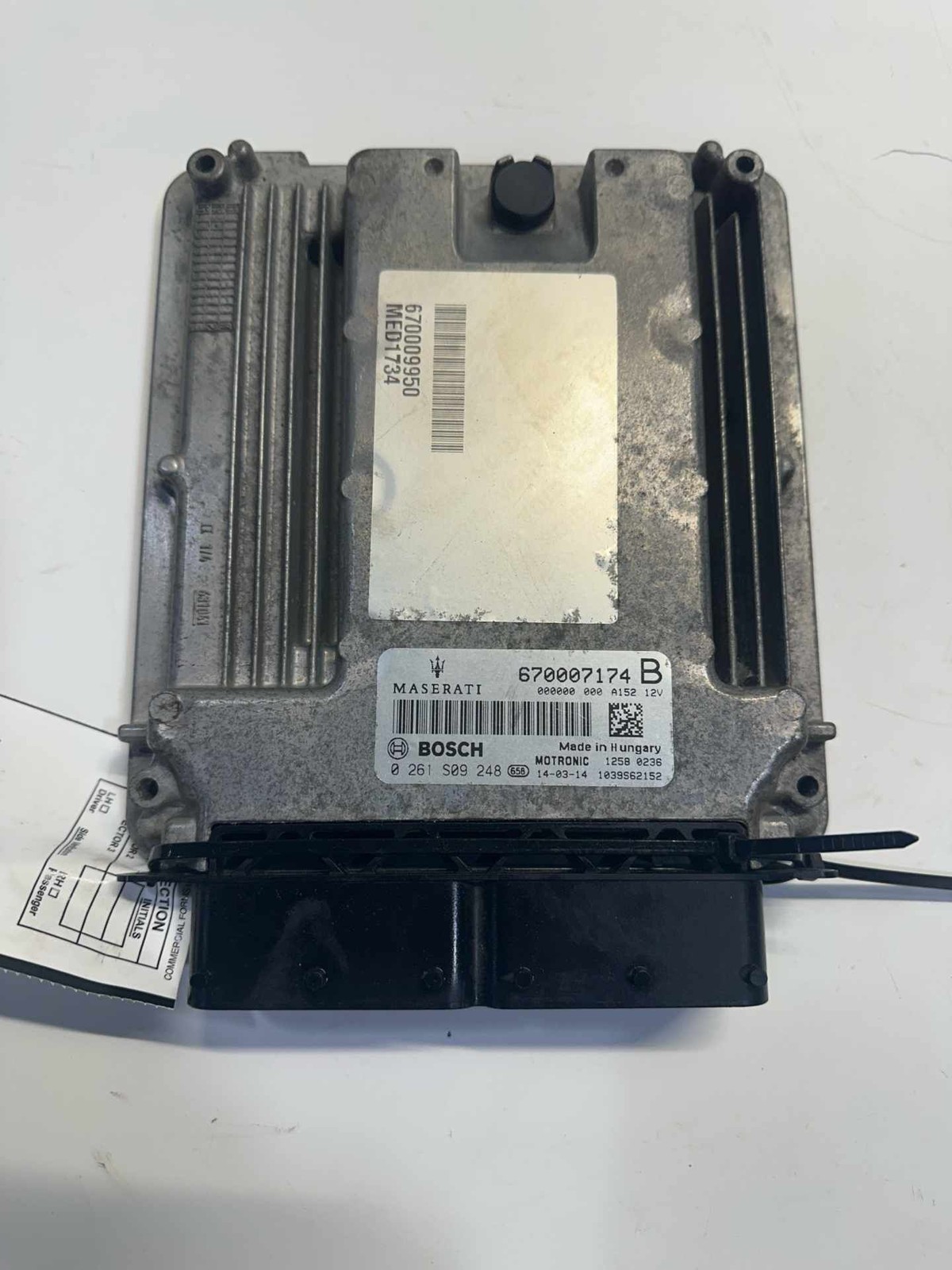 Used Engine Control Module (ECM) fits: 2014 Maserati GHIBLI  Grade A