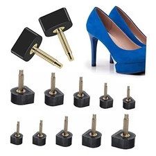10 Pairs High Heel Shoes Replacement Tips Shoe 5 Size 10 Pairs U Shape-black