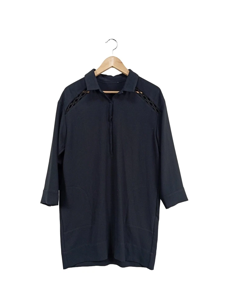 IRO Vestido tipo túnica Mujeres Vestido Talla EU 38 azul look casual - Imagen 4 de 4