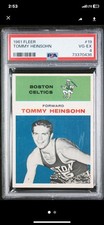 1961 Fleer Tom Heinsohn Rookie #19 PSA 4 Cert # 73370436