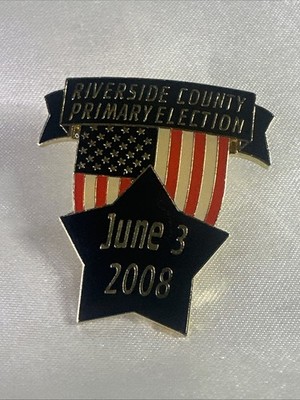 Sonoma County Primary Election June 3, 2008 Pin - Lapel, Hat - American Colors!