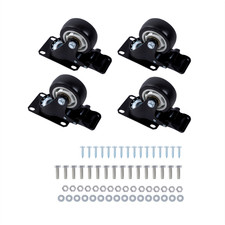 3 Inch Industrial Heavy Duty 360° Swivel Caster Wheels with Brake Set of 4