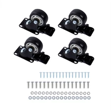 3 Inch Industrial Heavy Duty 360° Swivel Caster Wheels with Brake Set of 4