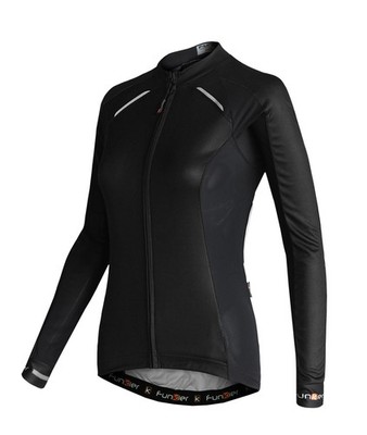 Funkier Odessa Damen Sommer-Trikot Langarm Schwarz
