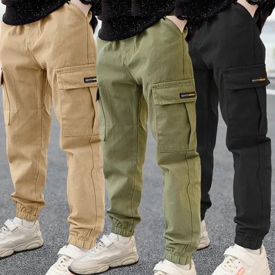 New Spring Autumn Boys Pants Casual Long Style Trousers For Kids 3- 12 Years Old