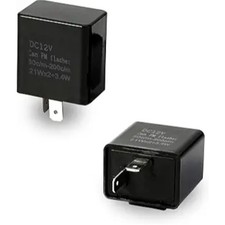 Pack-2 LED Flasher Relay, 12V Speed Adjustable Hazard Warn Flash Relay, Replacem