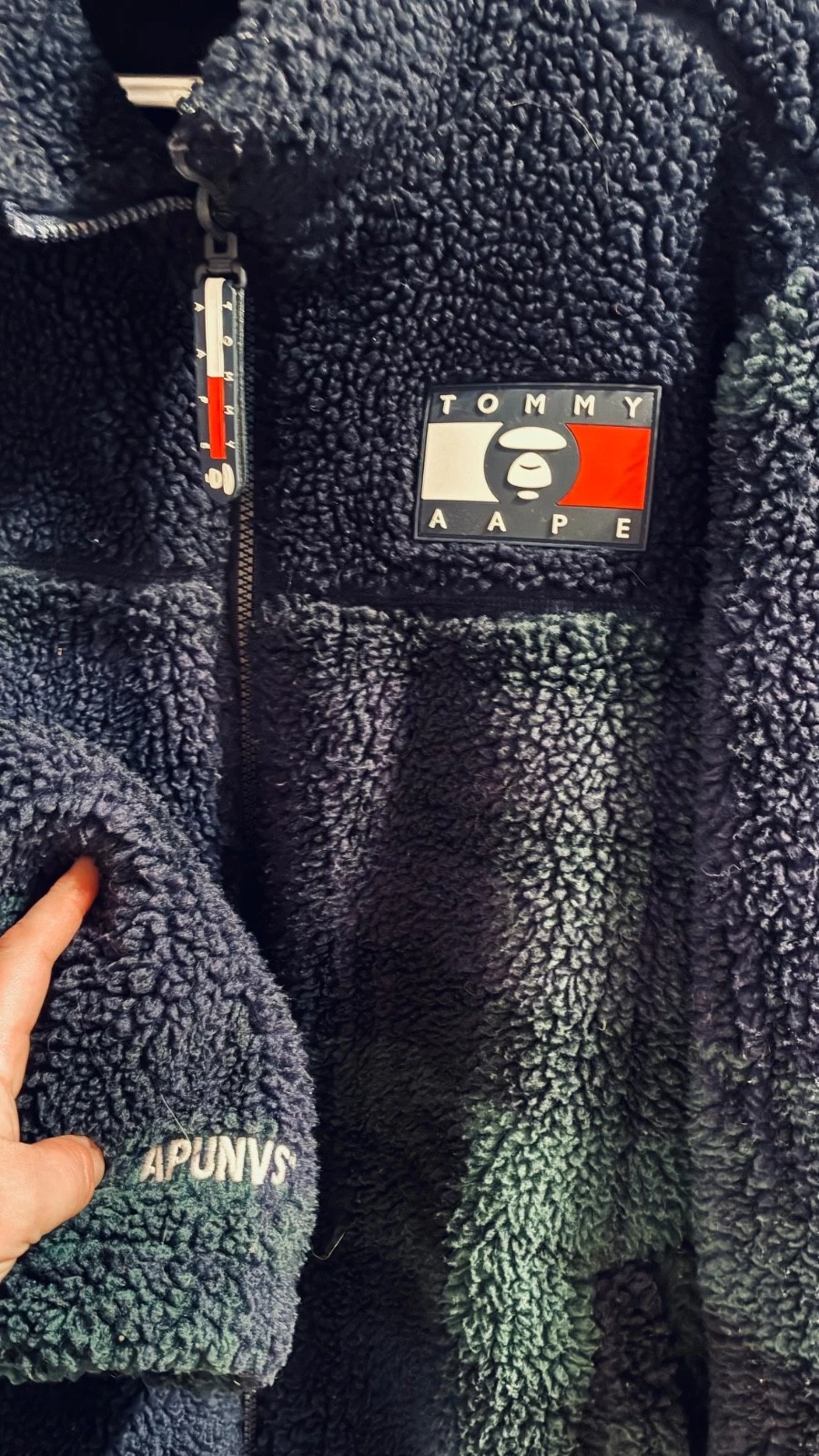 Jacket Coat AAPE by A Bathing Ape Plaid Logo full-Zip Mens MEDIUM Tommy Hilfiger - product detail image 4