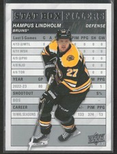 2023-24 UD Series 1 Hampus Lindholm SB-15 Stat Box Fillers