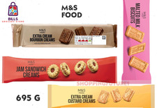M&S FOOD Favourite Malted, Bourbon-Custard Cream Biscuit & Jam Sandwich Biscuits
