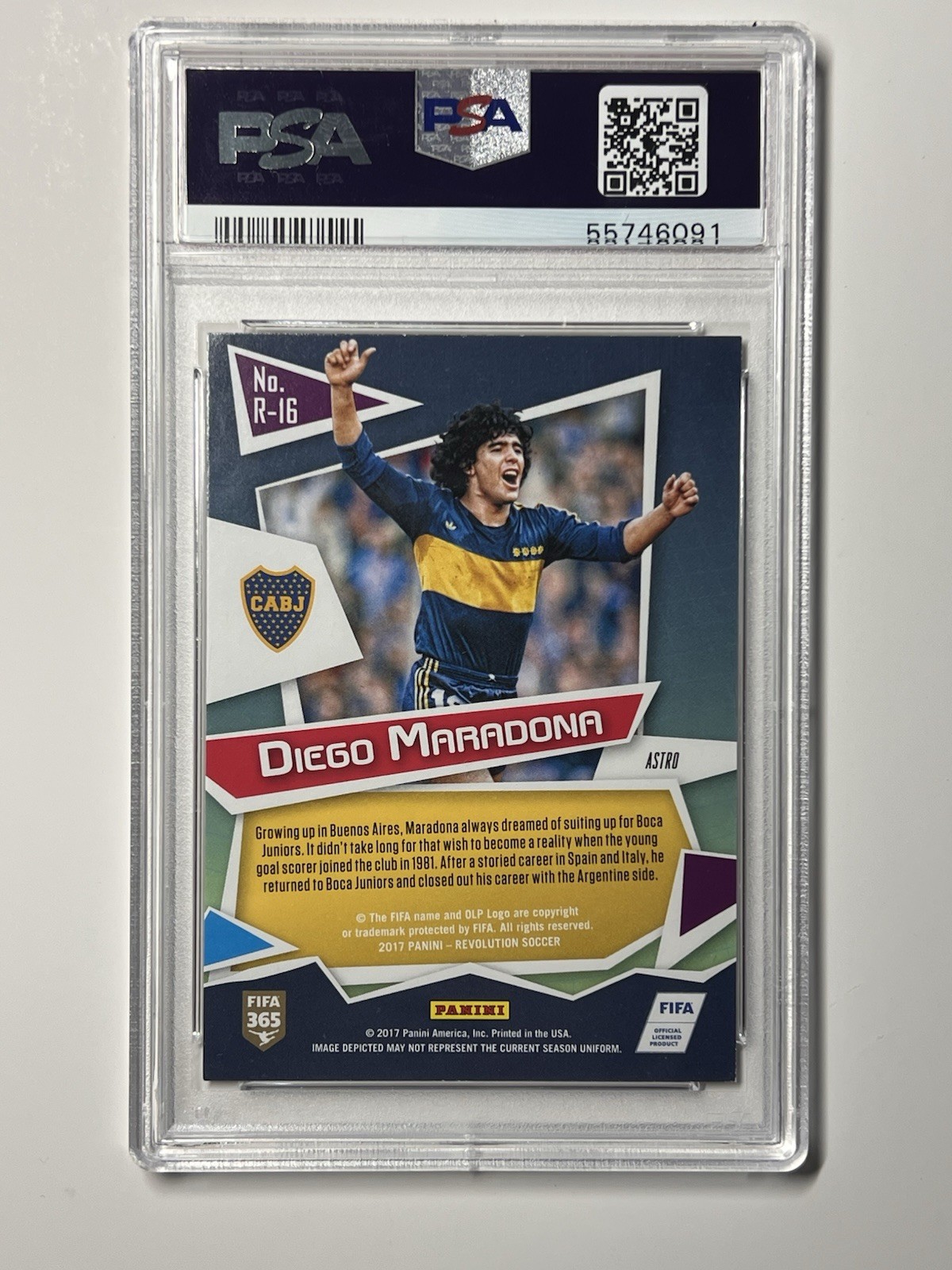 2017 Panini Revolution Revolutionaries Diego Maradona #R-16 Astro PSA 9 Mint 💯 view 3