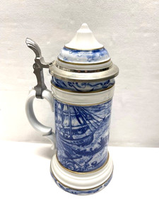 RARE Lithophane Stein "Pirates Attack a Vessel While Night" LE 273/500 Bavaria