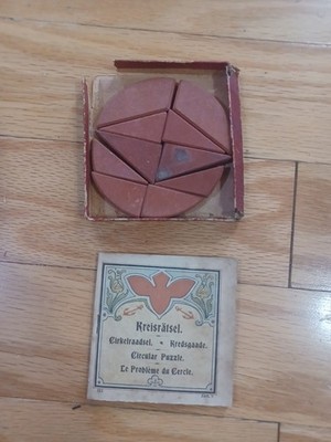 Vintage Richter Anchor Circular Puzzle German Stone Game Missing Box Bottom