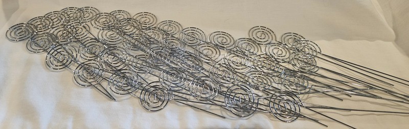 Darice VL12165B Circle Swirl Place Card Holder Pick, 6-Inch, Silver