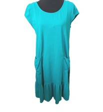 Soft Surroundings Teal Green Fleuri  Dress Size Small Coastal Cowgirl