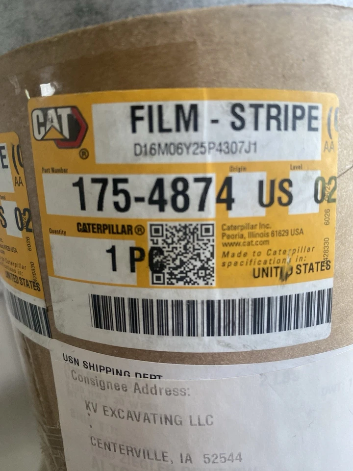 Calcomanías de topadora de película a rayas para gatos, lado izquierdo y derecho para D7R ÍÍ, 175-4873 y 174 Foto 2 de 4