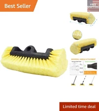 10-Inch Soft Bristle Car Wash Brush Head for Gentle Vehicle Cleaning - Yellow
