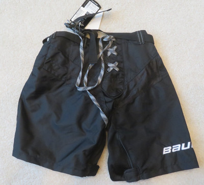 New Bauer Ice Hockey Shorts Pants Shell  Jr Size Medium Black M