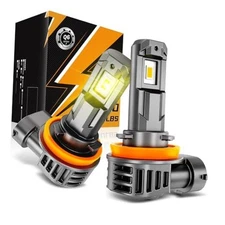  2025 H8 H9 Fog Lights, 3000K 12000LM Super Bright 600% H11 Golden Yellow