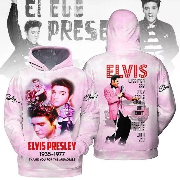 Elvis Presley Wise Men Say Only Fools Rush In 1935-1977 3D Hoodie