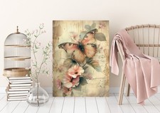 16x20 Pink Butterfly Wall Art Canvas Print