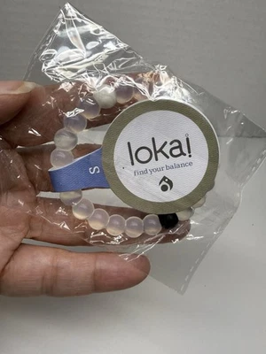 lokai Classic Clear White And Black Bracelet Sz Small New - Image 1 of 4