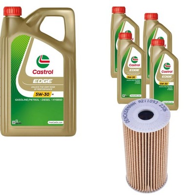 Inspektionspaket Castrol EDGE 5W-30 M Engine 9L für KIA Stinger 3.3 T-GDi 4WD