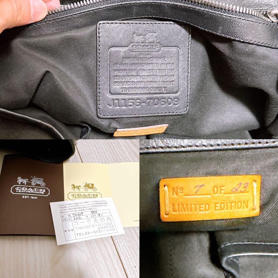 Coach Python Tote Bag Limited Good Condition, Lea… - image 10