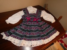 Toddler Pinafore Dress West Germany 1980s 2 Piece