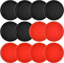 12 Pieces Home Air Hockey Pucks 2.5 Inch Heavy Replacement Pucks for Game Tables