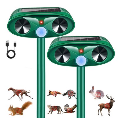 2026 Upgraded Sonic Fortress Pro Deer Repellent Devices,Waterproof Solar Ultraso