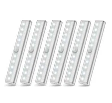 Wireless Under Cabinet Lighting LED Motion Sensor Battery Operated Closet 6pack