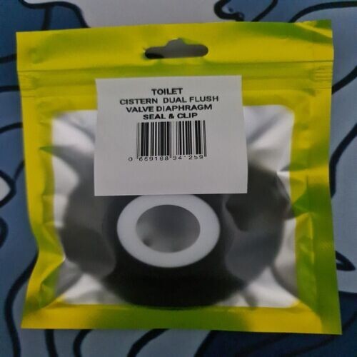 5×TOILET CISTERN DUAL FLUSH VALVE DIAPHRAGM SEAL & CLIP - Picture 1 of 7