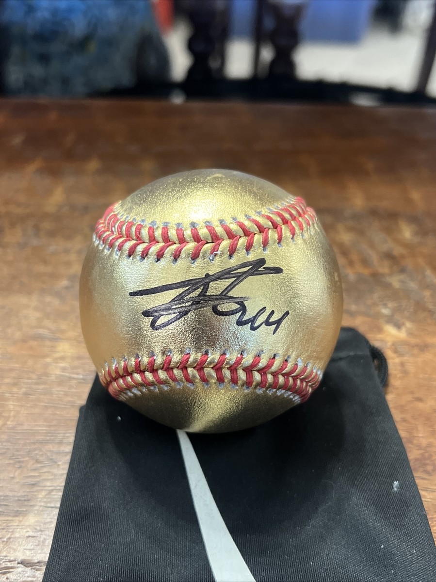 JULIORODRIGUEZ選手直筆サイン Julio Rodriguez Signed GOLD Major League Baseball JSA Coa