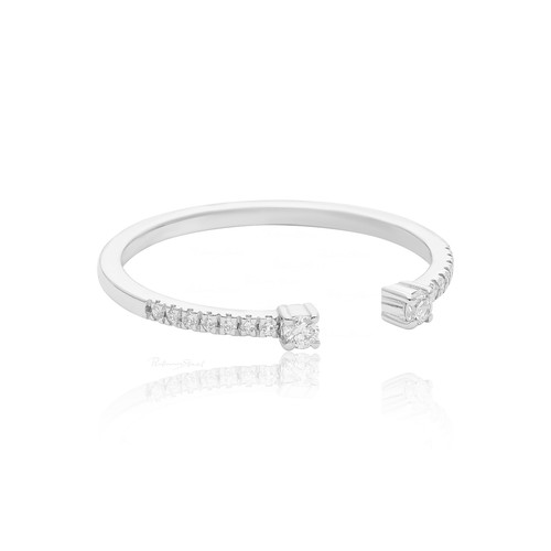 950 Platinum Diamond Women Open Cuff Band Ring - Women’s Day Gift🎁 - Picture 6 of 8