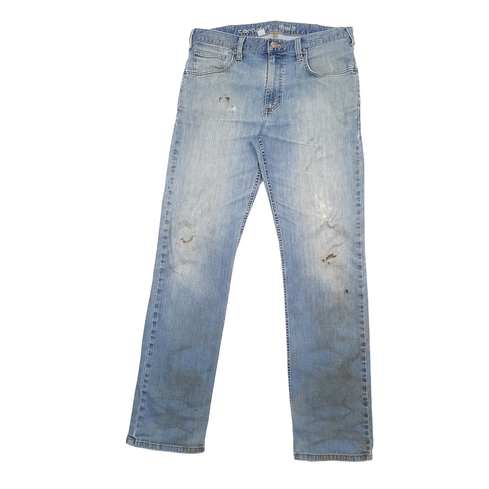 CARHARTT Relaxed Jeans Regular Fit Blue Denim Trousers Mens Carpenter W34 L32 image 2