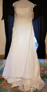 david's bridal crinkle chiffon dress