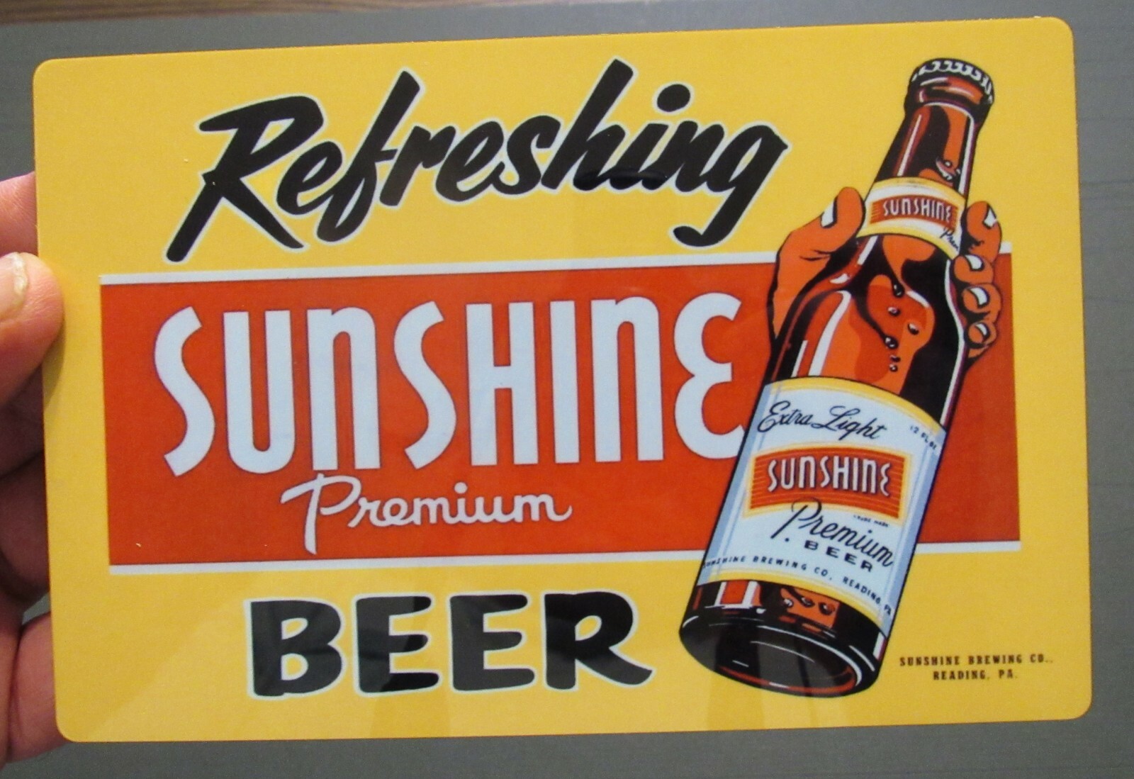 SUNSHINE BEER METAL MINI SIGN!! A MUST HAVE!! FREE SHIPPING! eBay