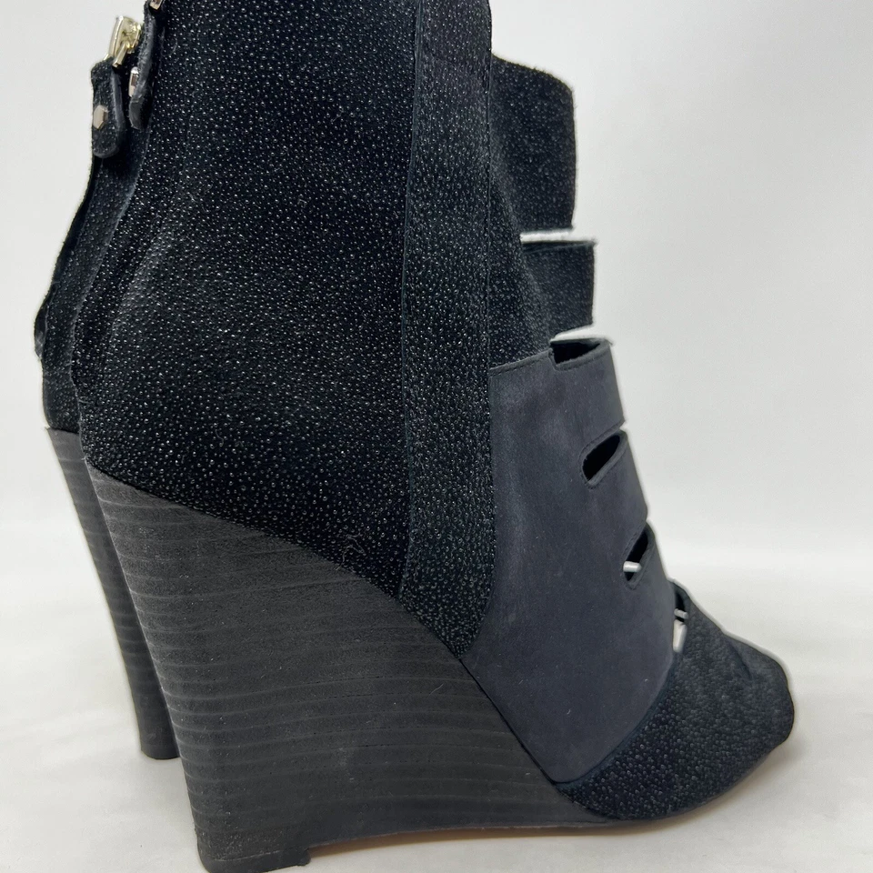 Rebecca Minkoff Sonny 楔形皮革镂空露趾短靴 8.5 米 — 第 4/4 张图片