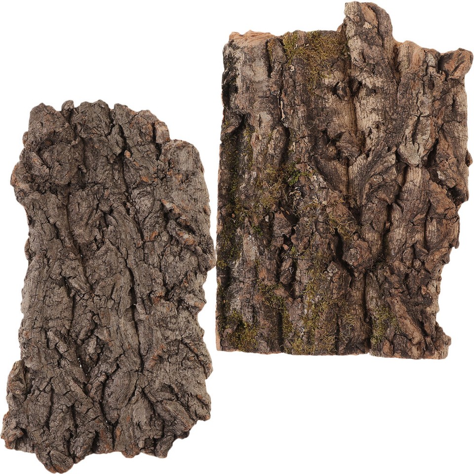 2pcs Reptile Terrarium Cork Bark Cork Aquarium Background Climbing