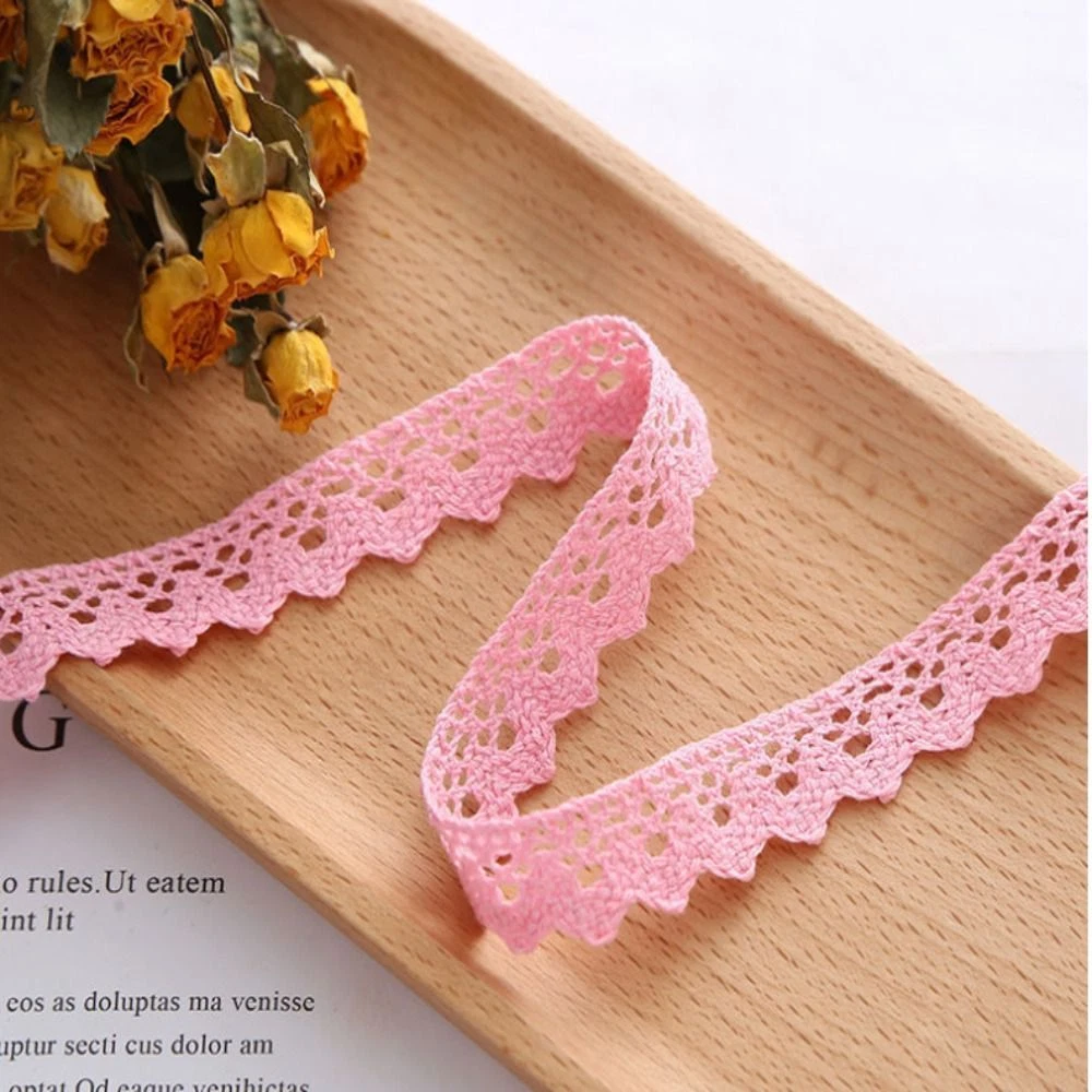 Pink Lace Ribbon Spandex Lace Applique Trim Decorative Lace