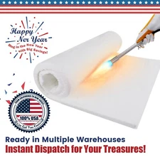 Ceramic Fiber Insulation, 31"x24"x1" Thick, 2600F Fireproof Insulation Blanket