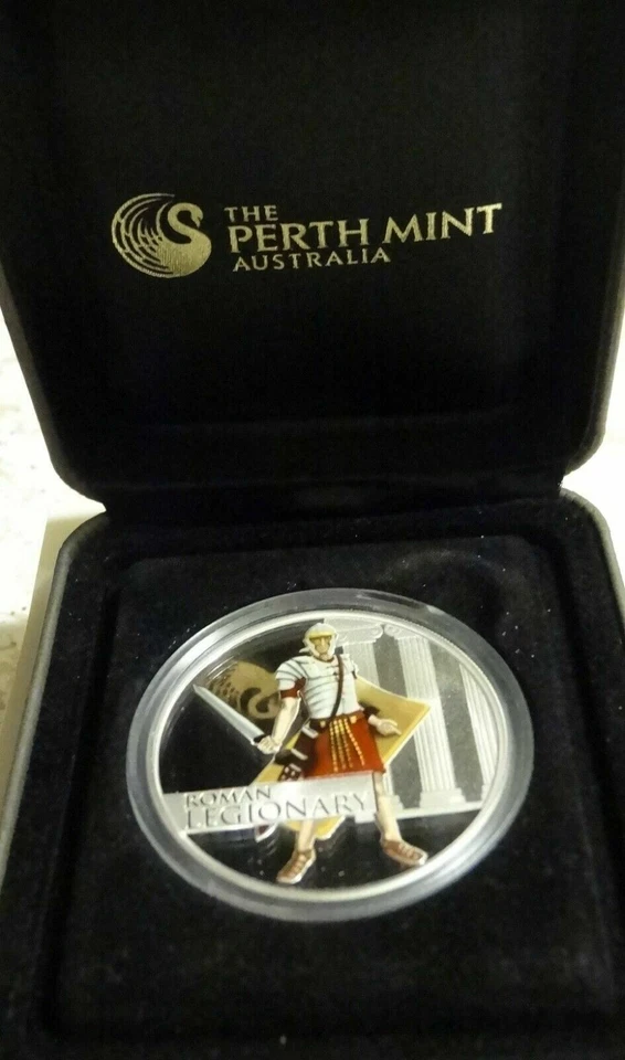 2010 Australian Tuvalu Roman Legionary Proof Dollar Silver Coin Perth Mint - Image 3 of 3