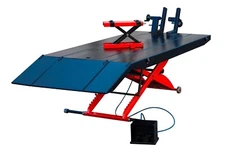 XK MJ300 1100LB Air Operated Motorcycle ATV Lift Table with Side And Front Ext.