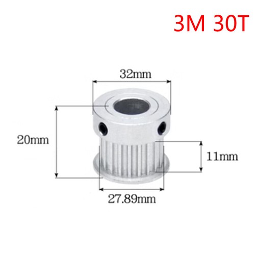 3M Timing Belt Pulley 12T-30T Synchronous Wheel K-type Bore 3-17mm Width 11mm - Photo 15/15