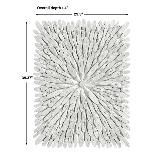 Uttermost Bahama Handcrafted Transitional Wood Wall Decor in White Washed - Picture 7 of 7