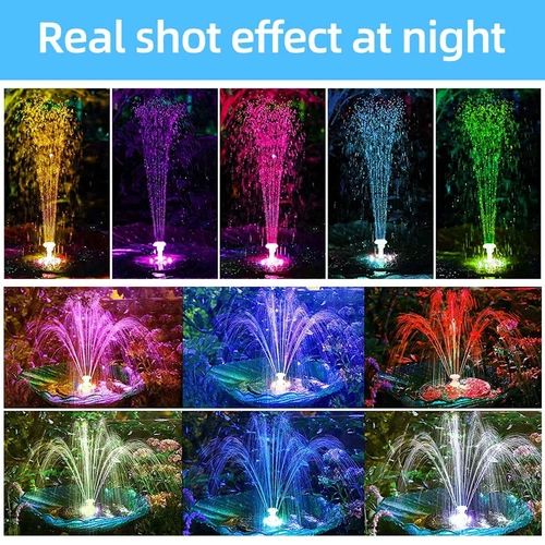 Solar Powered Fountain Water Pump Bird Bath Floating Garden Pond Pool Fish Tanks - Picture 13 of 22